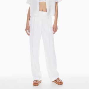 ARITZIA WILFRED Effortless Linen Pant in Light Birch
